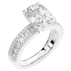 3.95CT.TW CUSHION LAB DIAMOND SOLITAIRE ENGAGEMENT RING - Nazarelle