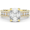 3.95CT.TW CUSHION LAB DIAMOND SOLITAIRE ENGAGEMENT RING - Nazarelle