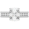 3.95CT.TW CUSHION LAB DIAMOND SOLITAIRE ENGAGEMENT RING - Nazarelle