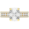 3.95CT.TW CUSHION LAB DIAMOND SOLITAIRE ENGAGEMENT RING - Nazarelle