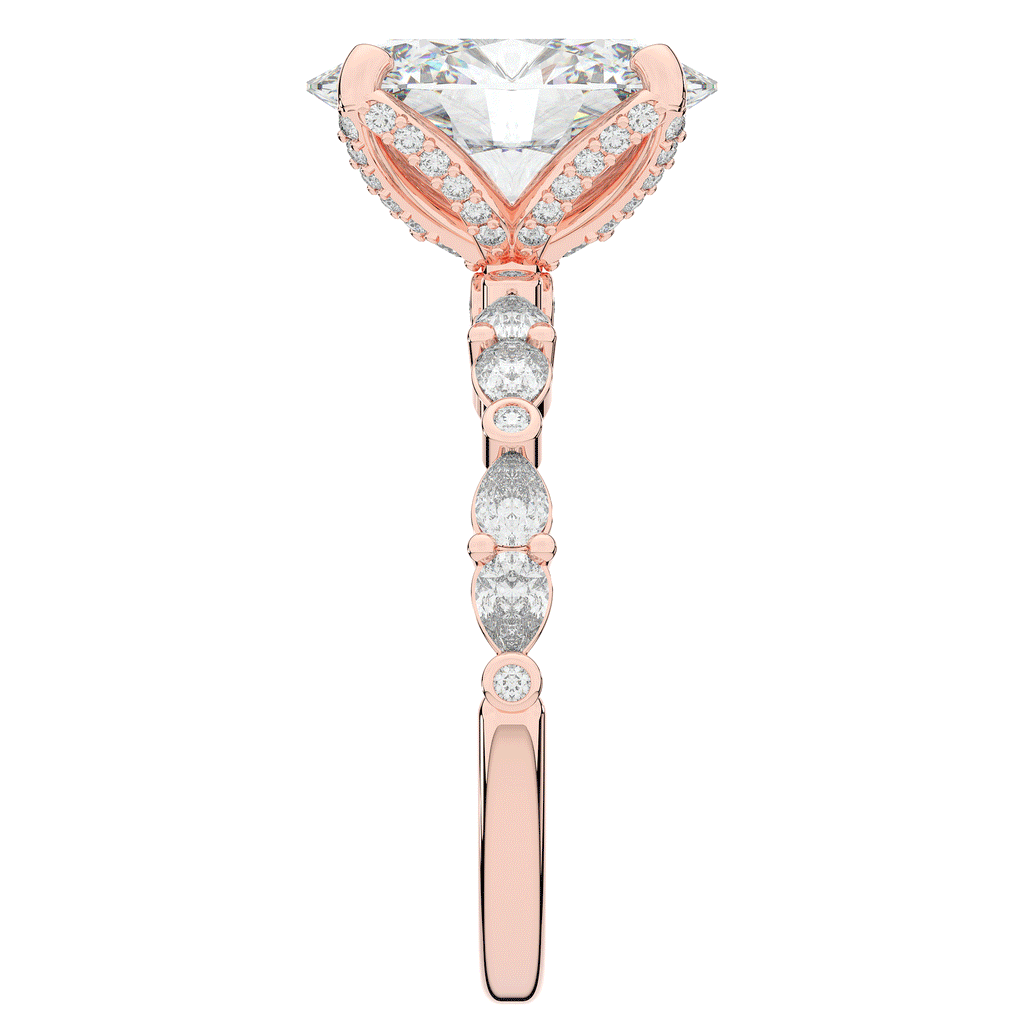 3.60CT.TW OVAL LAB DIAMOND SOLITAIRE ENGAGEMENT RING - Nazarelle