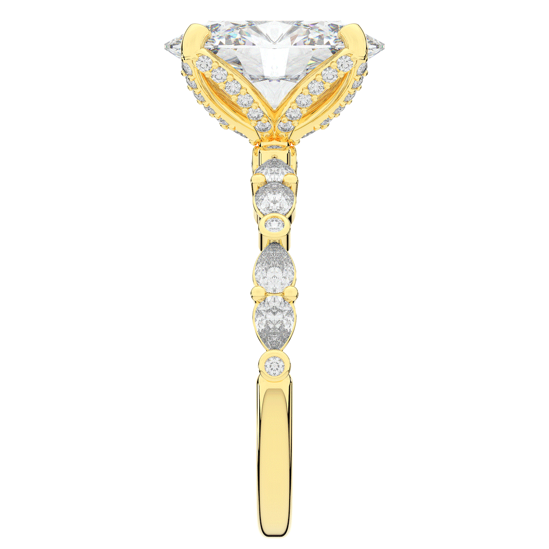 3.60CT.TW OVAL LAB DIAMOND SOLITAIRE ENGAGEMENT RING - Nazarelle