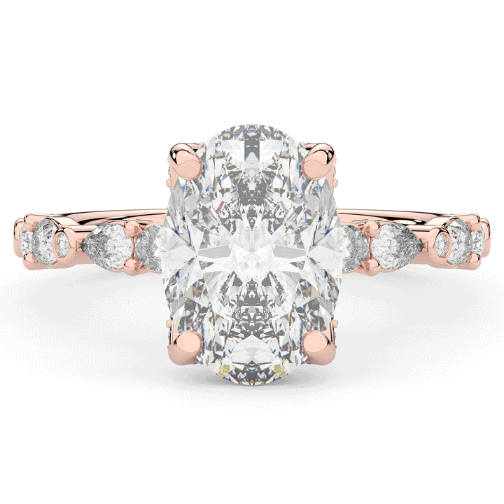 3.60CT.TW OVAL LAB DIAMOND SOLITAIRE ENGAGEMENT RING - Nazarelle