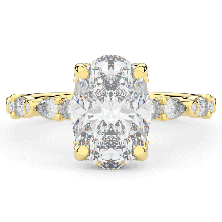 3.60CT.TW OVAL LAB DIAMOND SOLITAIRE ENGAGEMENT RING - Nazarelle