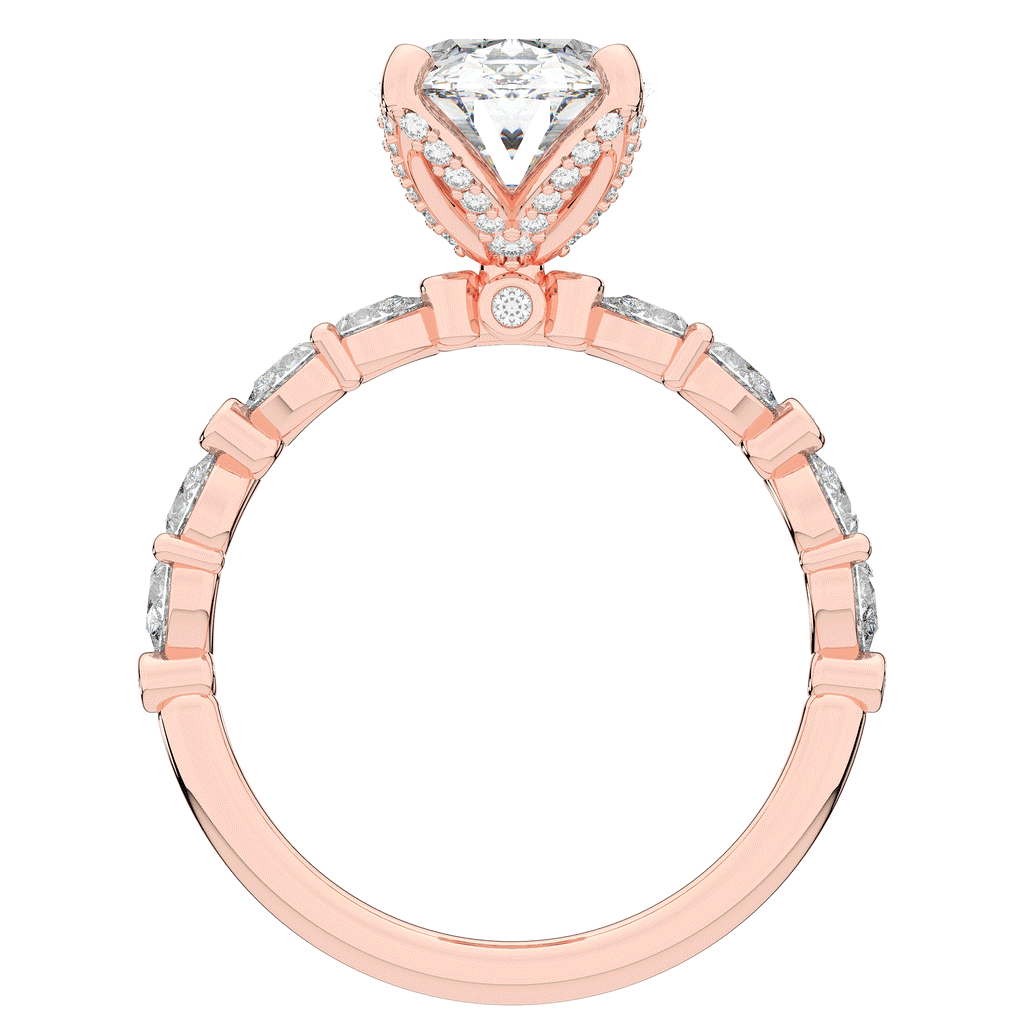 3.60CT.TW OVAL LAB DIAMOND SOLITAIRE ENGAGEMENT RING - Nazarelle