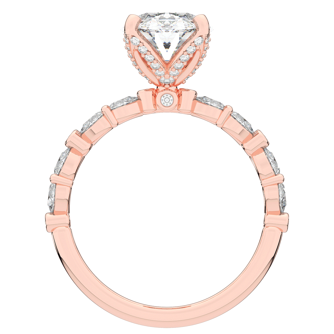 3.60CT.TW OVAL LAB DIAMOND SOLITAIRE ENGAGEMENT RING - Nazarelle