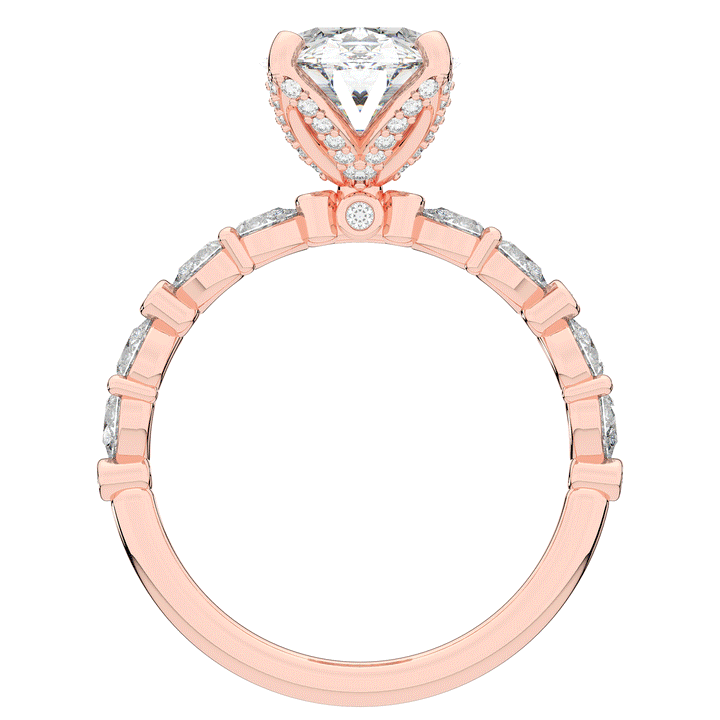 3.60CT.TW OVAL LAB DIAMOND SOLITAIRE ENGAGEMENT RING - Nazarelle