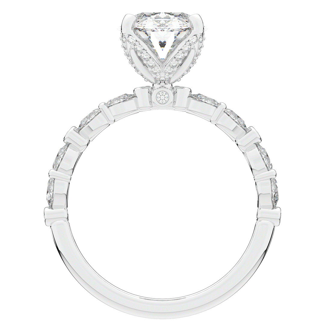3.60CT.TW OVAL LAB DIAMOND SOLITAIRE ENGAGEMENT RING - Nazarelle