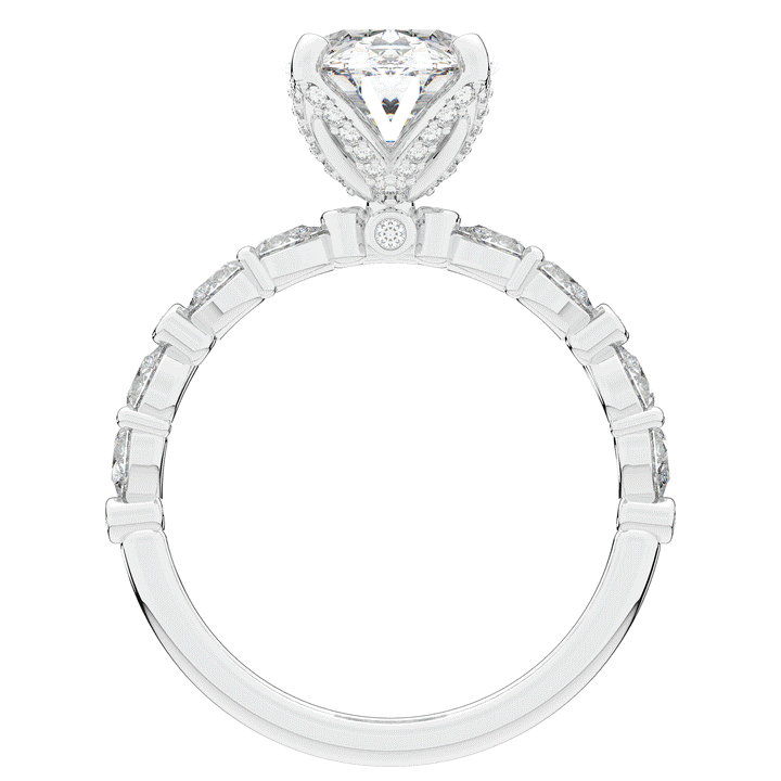 3.60CT.TW OVAL LAB DIAMOND SOLITAIRE ENGAGEMENT RING - Nazarelle