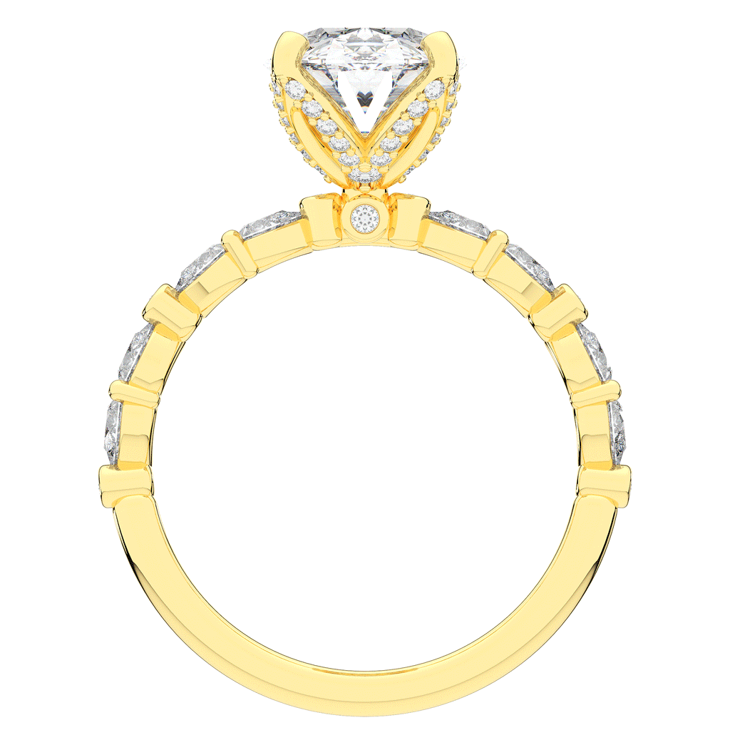 3.60CT.TW OVAL LAB DIAMOND SOLITAIRE ENGAGEMENT RING - Nazarelle