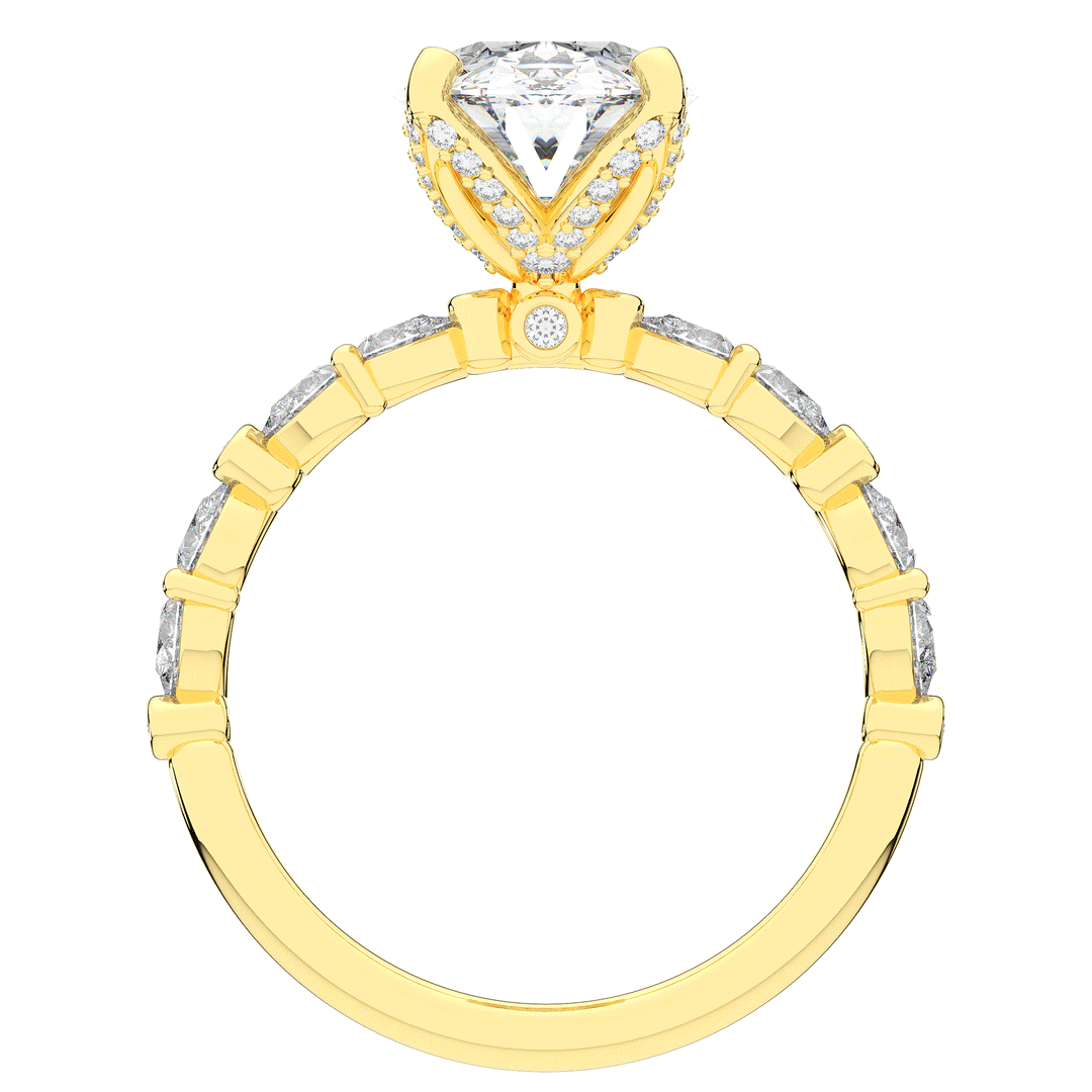 3.60CT.TW OVAL LAB DIAMOND SOLITAIRE ENGAGEMENT RING - Nazarelle