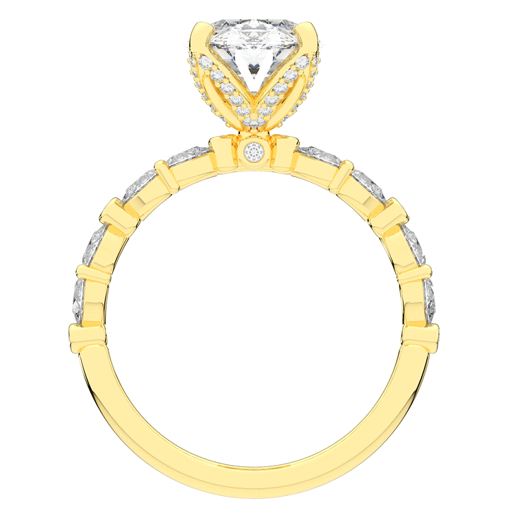 3.60CT.TW OVAL LAB DIAMOND SOLITAIRE ENGAGEMENT RING - Nazarelle