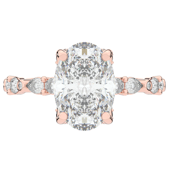 3.60CT.TW OVAL LAB DIAMOND SOLITAIRE ENGAGEMENT RING - Nazarelle