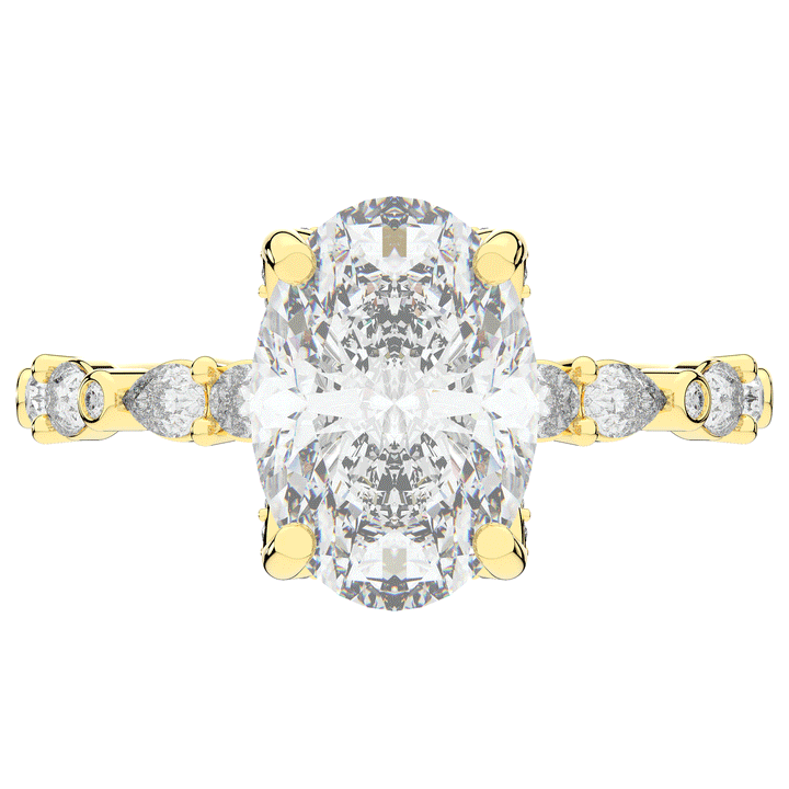 3.60CT.TW OVAL LAB DIAMOND SOLITAIRE ENGAGEMENT RING - Nazarelle
