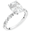 3.60CT.TW CUSHION LAB DIAMOND SOLITAIRE ENGAGEMENT RING - Nazarelle