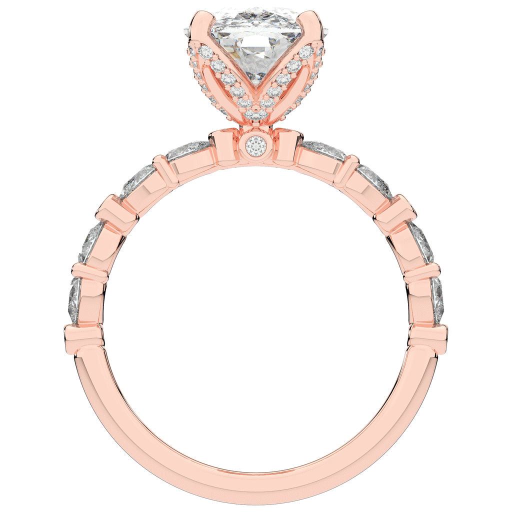 3.60CT.TW CUSHION LAB DIAMOND SOLITAIRE ENGAGEMENT RING - Nazarelle