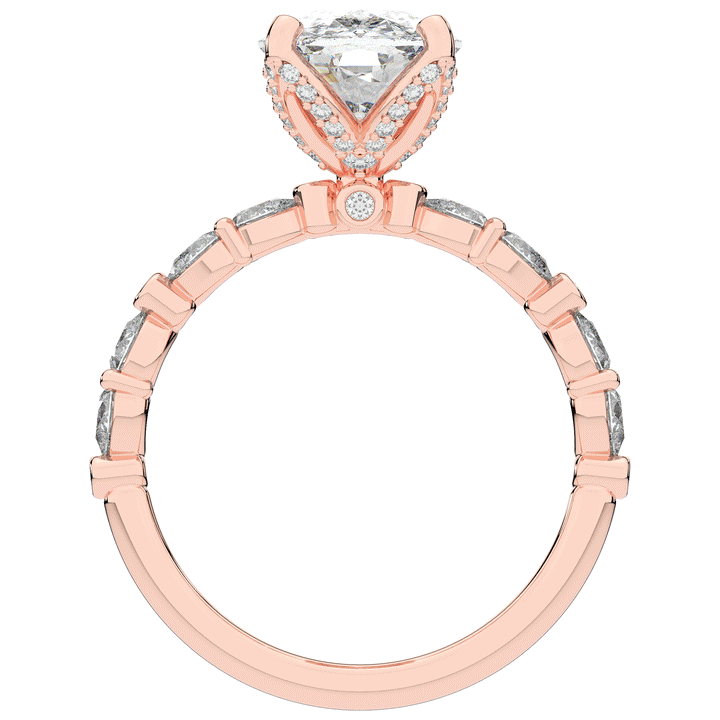 3.60CT.TW CUSHION LAB DIAMOND SOLITAIRE ENGAGEMENT RING - Nazarelle