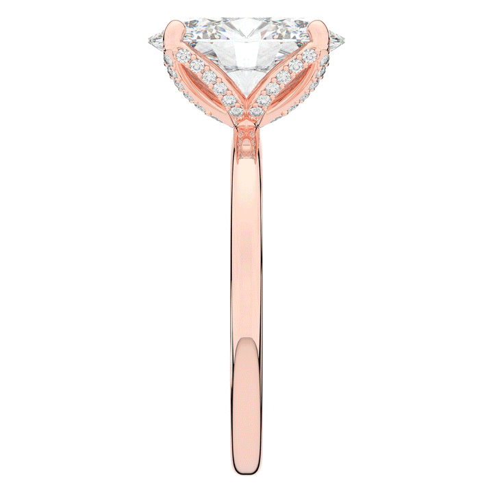 3.10CT.TW OVAL LAB DIAMOND ENGAGEMENT RING - Nazarelle