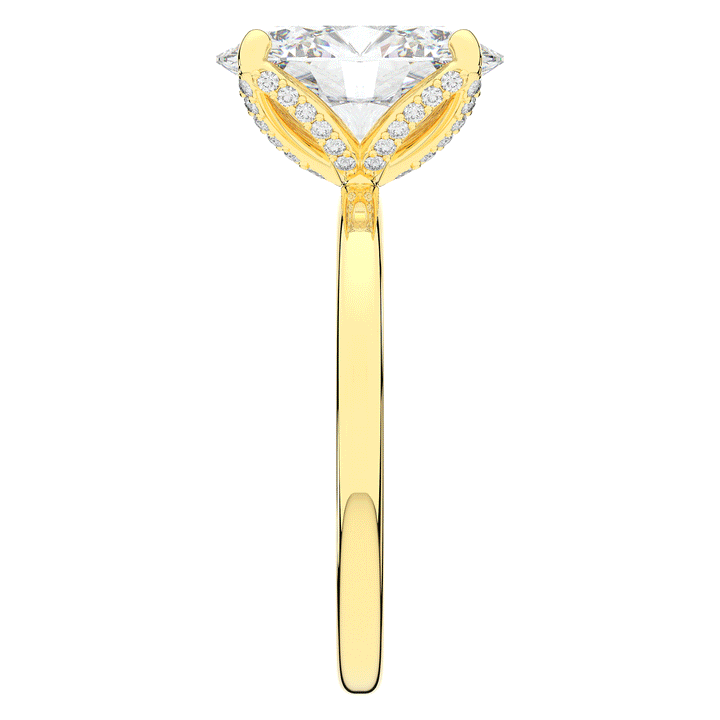 3.10CT.TW OVAL LAB DIAMOND ENGAGEMENT RING - Nazarelle