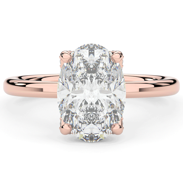 3.10CT.TW OVAL LAB DIAMOND ENGAGEMENT RING - Nazarelle