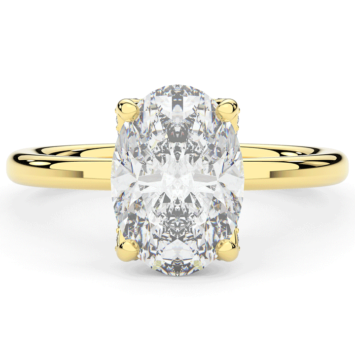 3.10CT.TW OVAL LAB DIAMOND ENGAGEMENT RING - Nazarelle