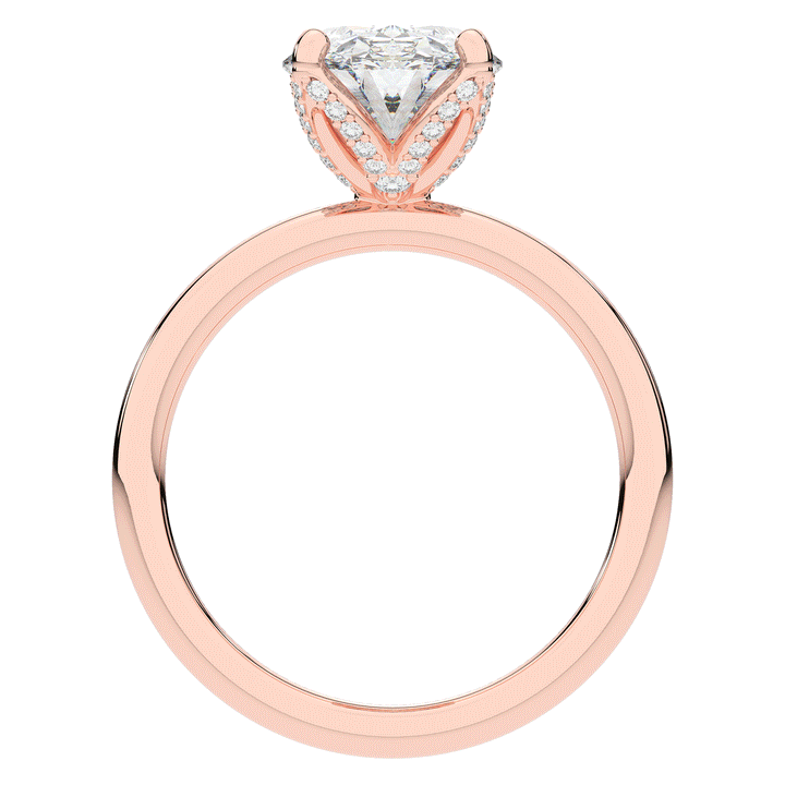 3.10CT.TW OVAL LAB DIAMOND ENGAGEMENT RING - Nazarelle