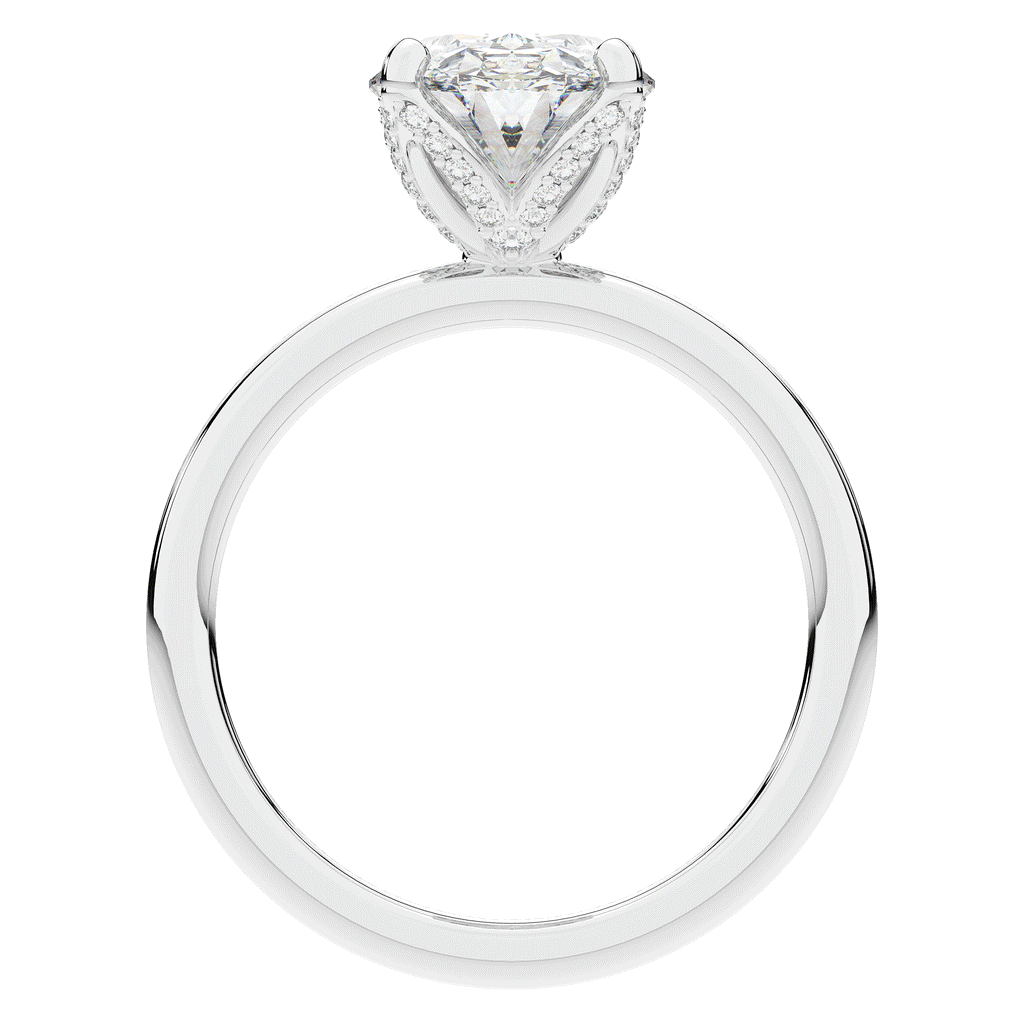 3.10CT.TW OVAL LAB DIAMOND ENGAGEMENT RING - Nazarelle