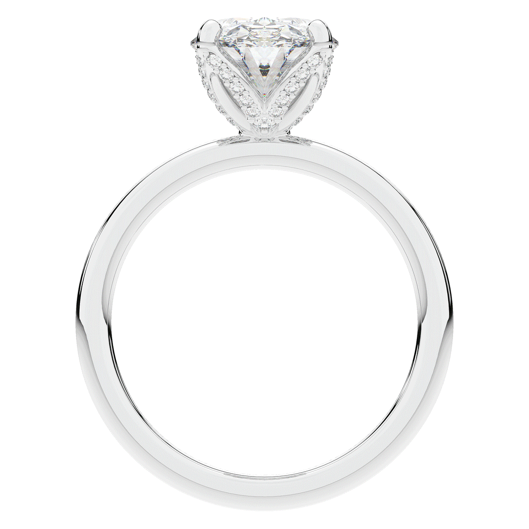 3.10CT.TW OVAL LAB DIAMOND ENGAGEMENT RING - Nazarelle