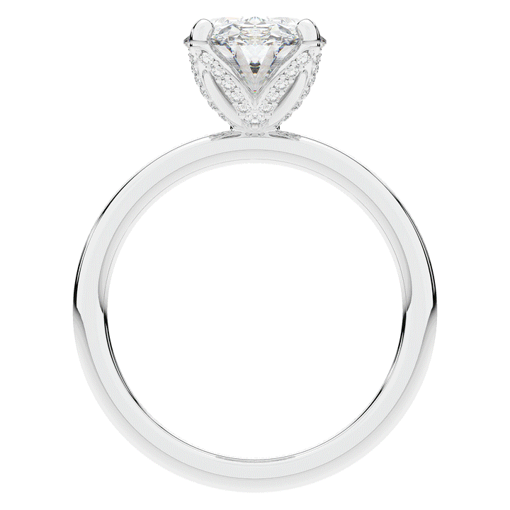 3.10CT.TW OVAL LAB DIAMOND ENGAGEMENT RING - Nazarelle