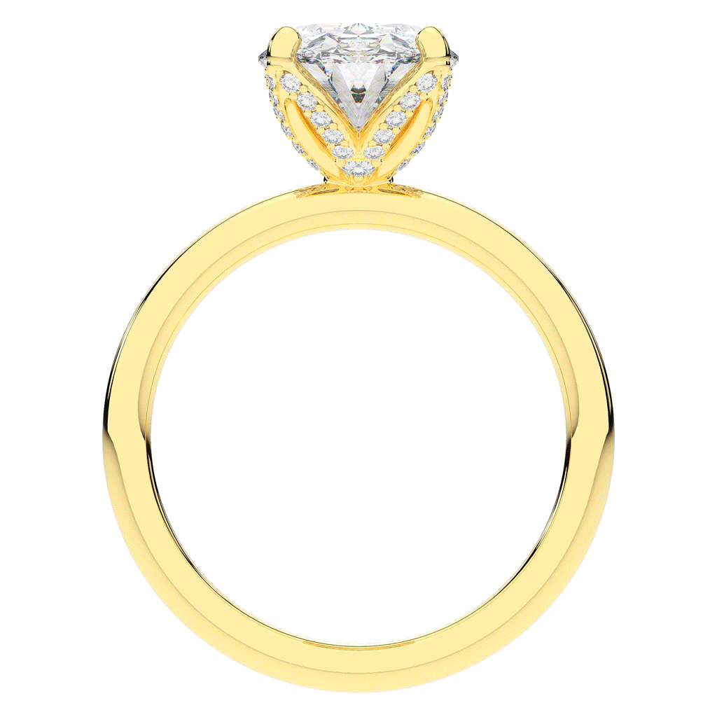 3.10CT.TW OVAL LAB DIAMOND ENGAGEMENT RING - Nazarelle