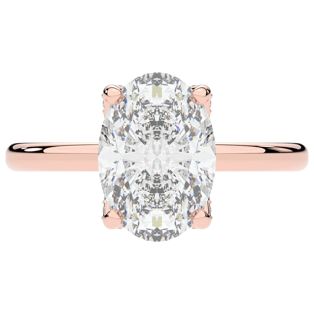 3.10CT.TW OVAL LAB DIAMOND ENGAGEMENT RING - Nazarelle