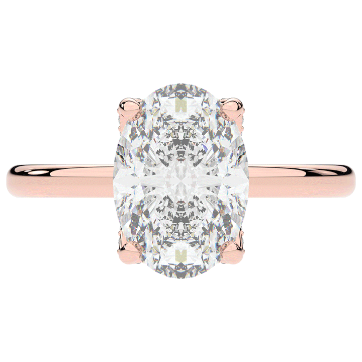 3.10CT.TW OVAL LAB DIAMOND ENGAGEMENT RING - Nazarelle