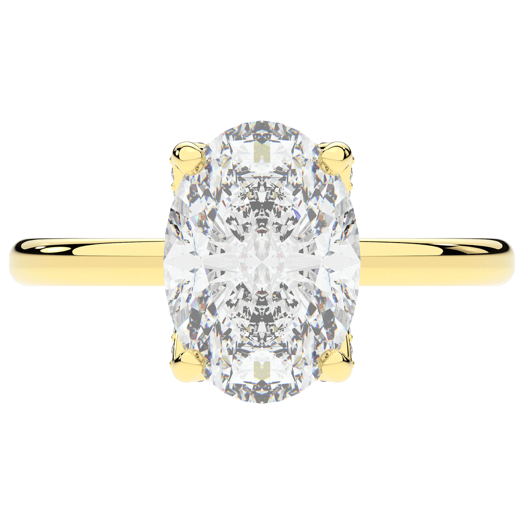 3.10CT.TW OVAL LAB DIAMOND ENGAGEMENT RING - Nazarelle