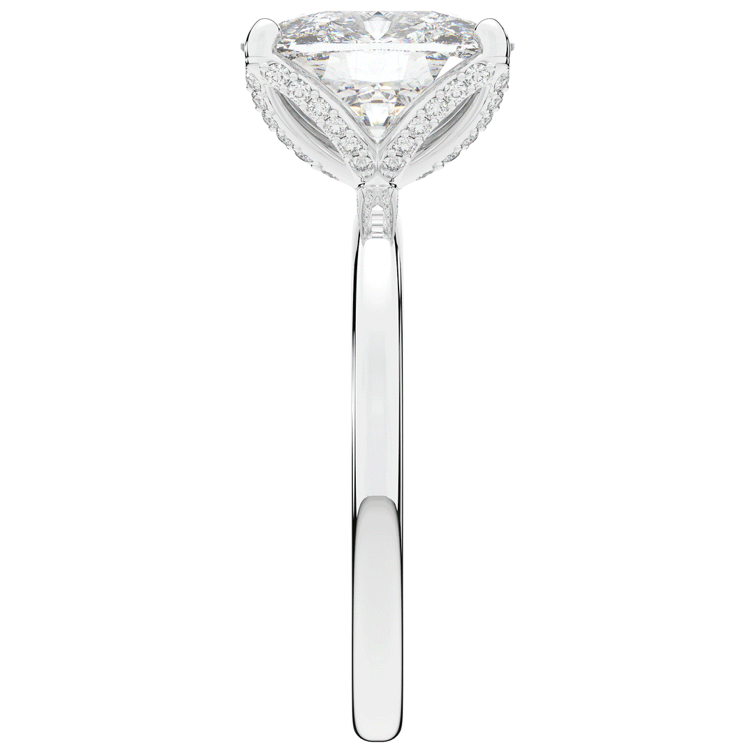 3.10CT.TW CUSHION LAB DIAMOND ENGAGEMENT RING - Nazarelle