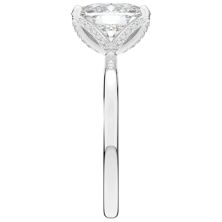 3.10CT.TW CUSHION LAB DIAMOND ENGAGEMENT RING - Nazarelle