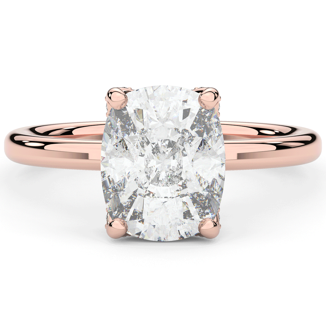 3.10CT.TW CUSHION LAB DIAMOND ENGAGEMENT RING - Nazarelle