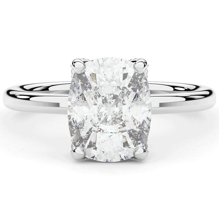3.10CT.TW CUSHION LAB DIAMOND ENGAGEMENT RING - Nazarelle