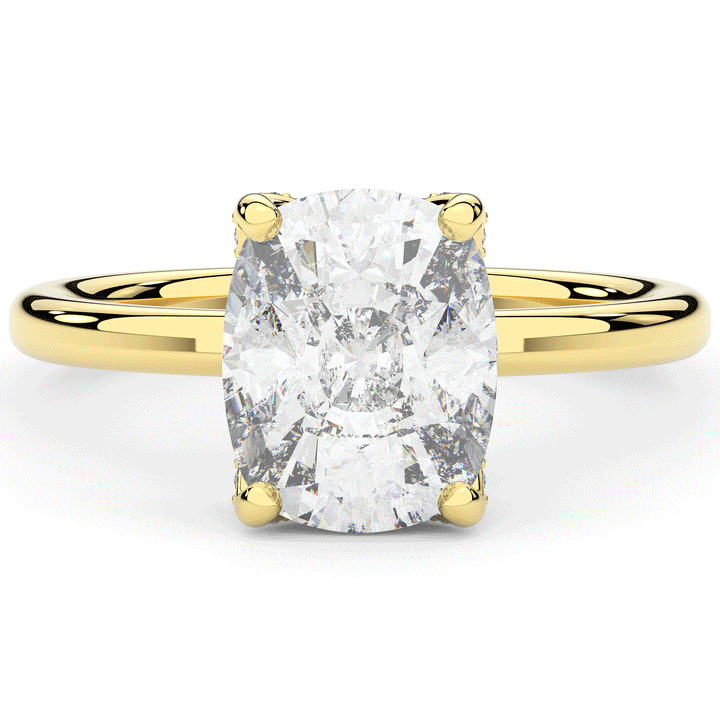 3.10CT.TW CUSHION LAB DIAMOND ENGAGEMENT RING - Nazarelle