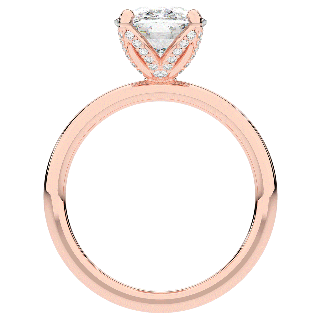 3.10CT.TW CUSHION LAB DIAMOND ENGAGEMENT RING - Nazarelle