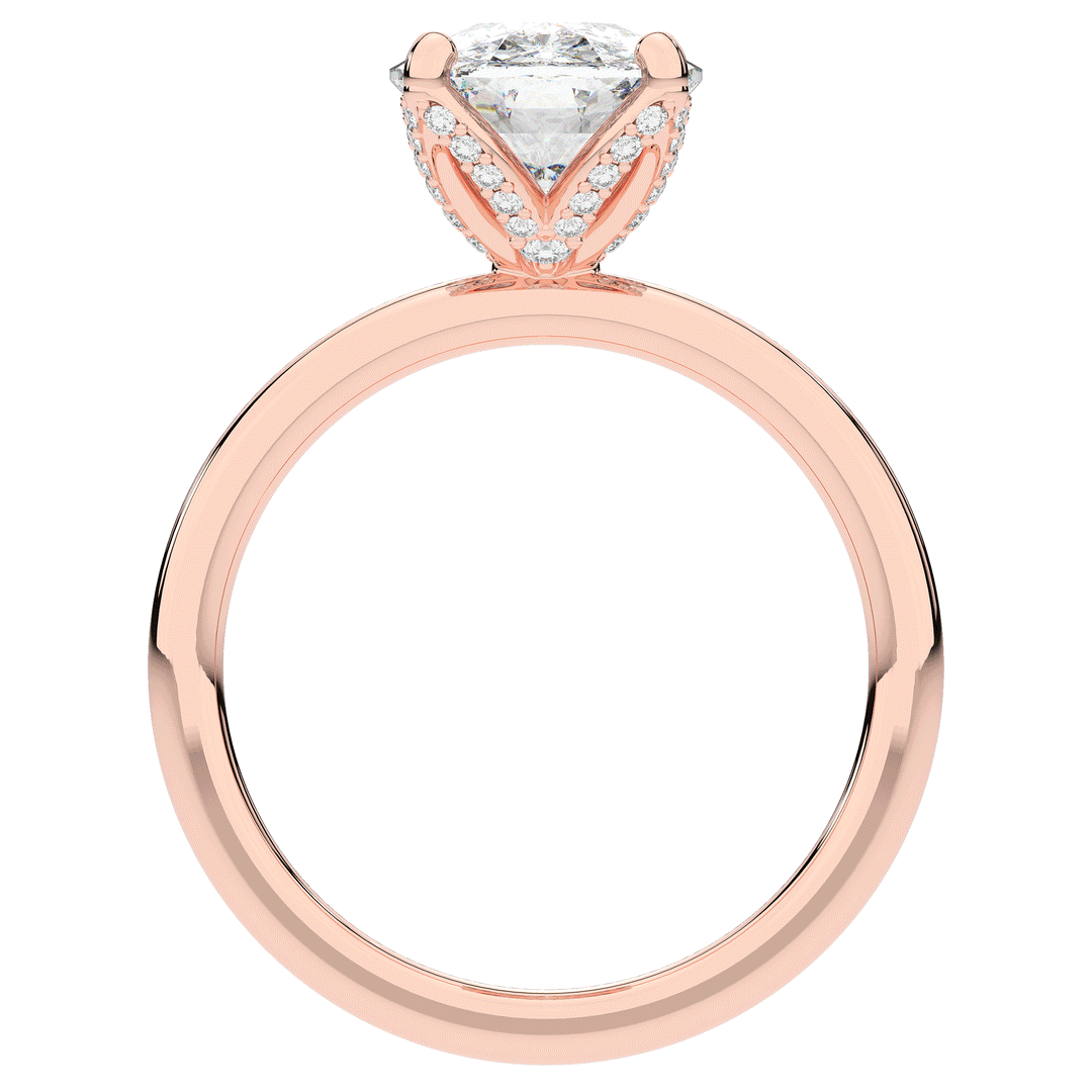 3.10CT.TW CUSHION LAB DIAMOND ENGAGEMENT RING - Nazarelle