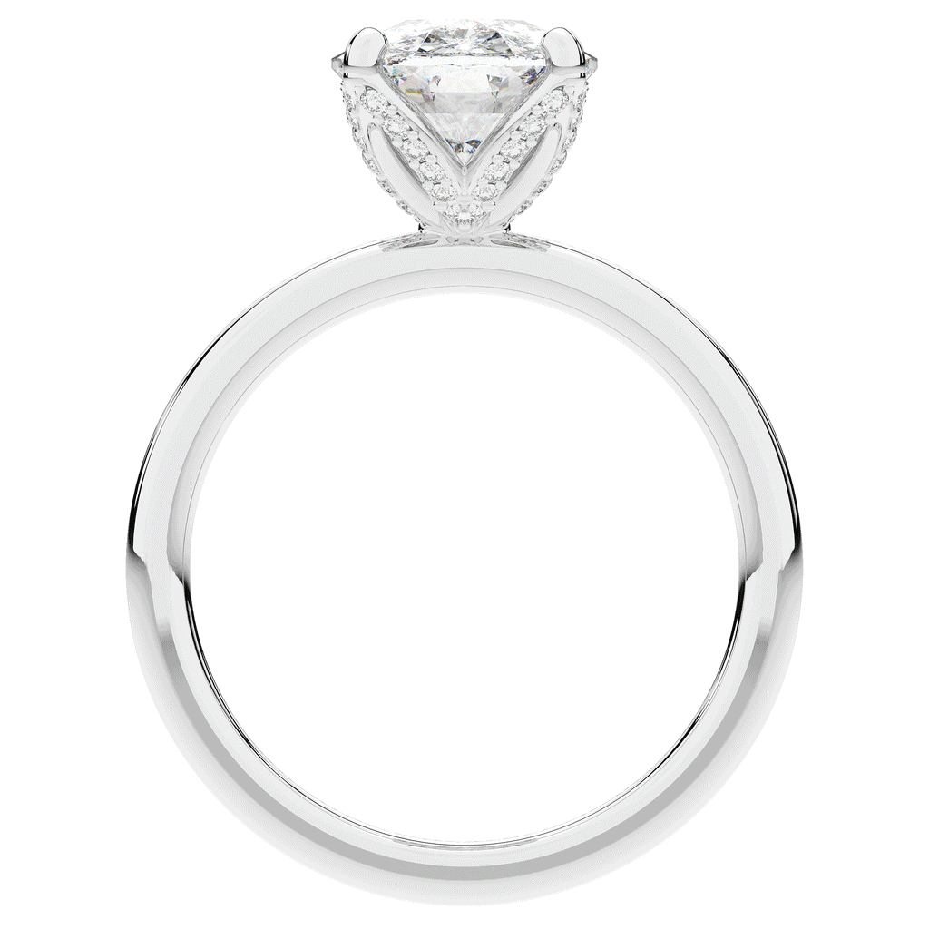 3.10CT.TW CUSHION LAB DIAMOND ENGAGEMENT RING - Nazarelle