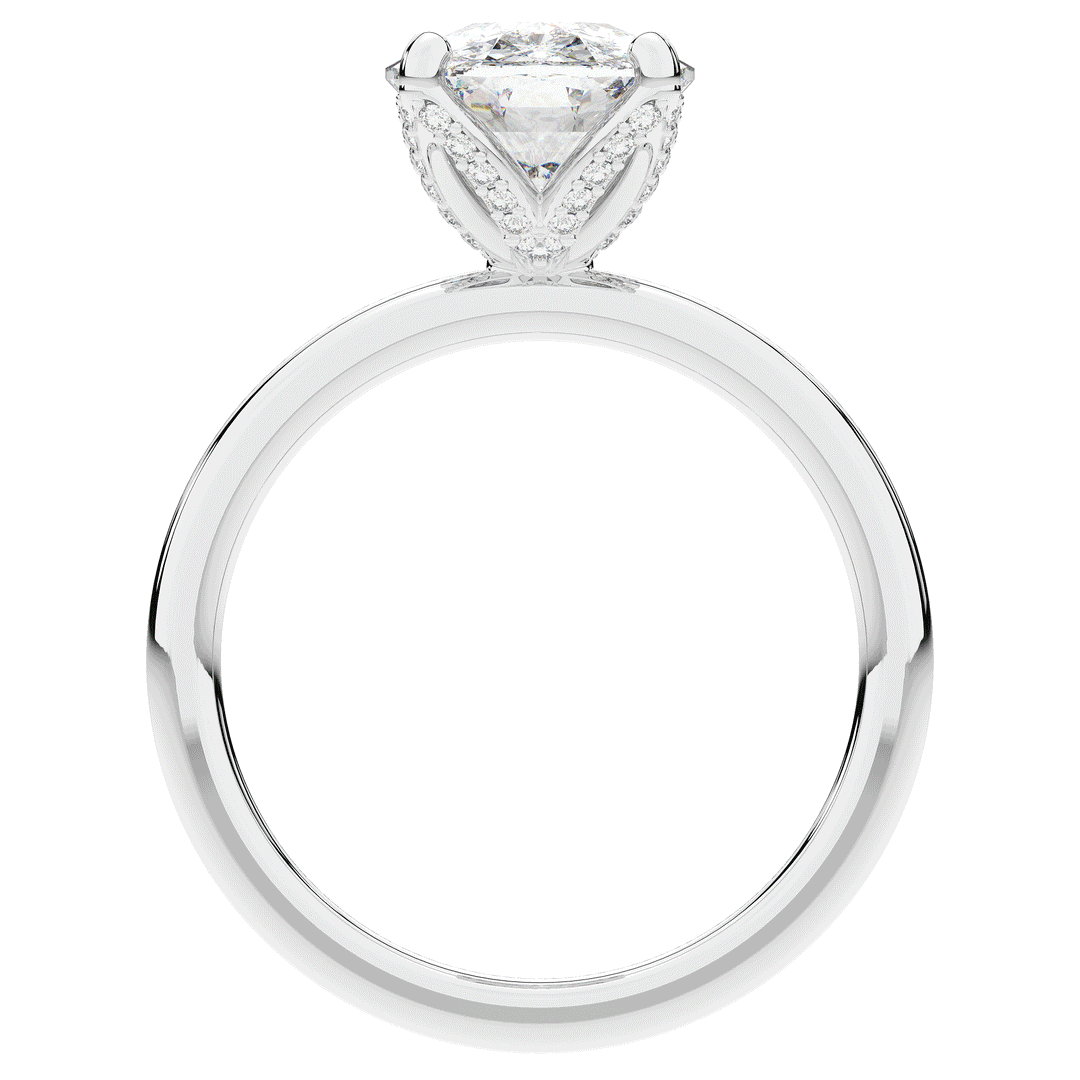 3.10CT.TW CUSHION LAB DIAMOND ENGAGEMENT RING - Nazarelle