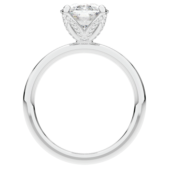 3.10CT.TW CUSHION LAB DIAMOND ENGAGEMENT RING - Nazarelle