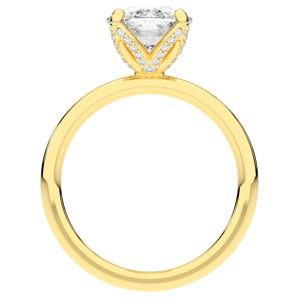 3.10CT.TW CUSHION LAB DIAMOND ENGAGEMENT RING - Nazarelle