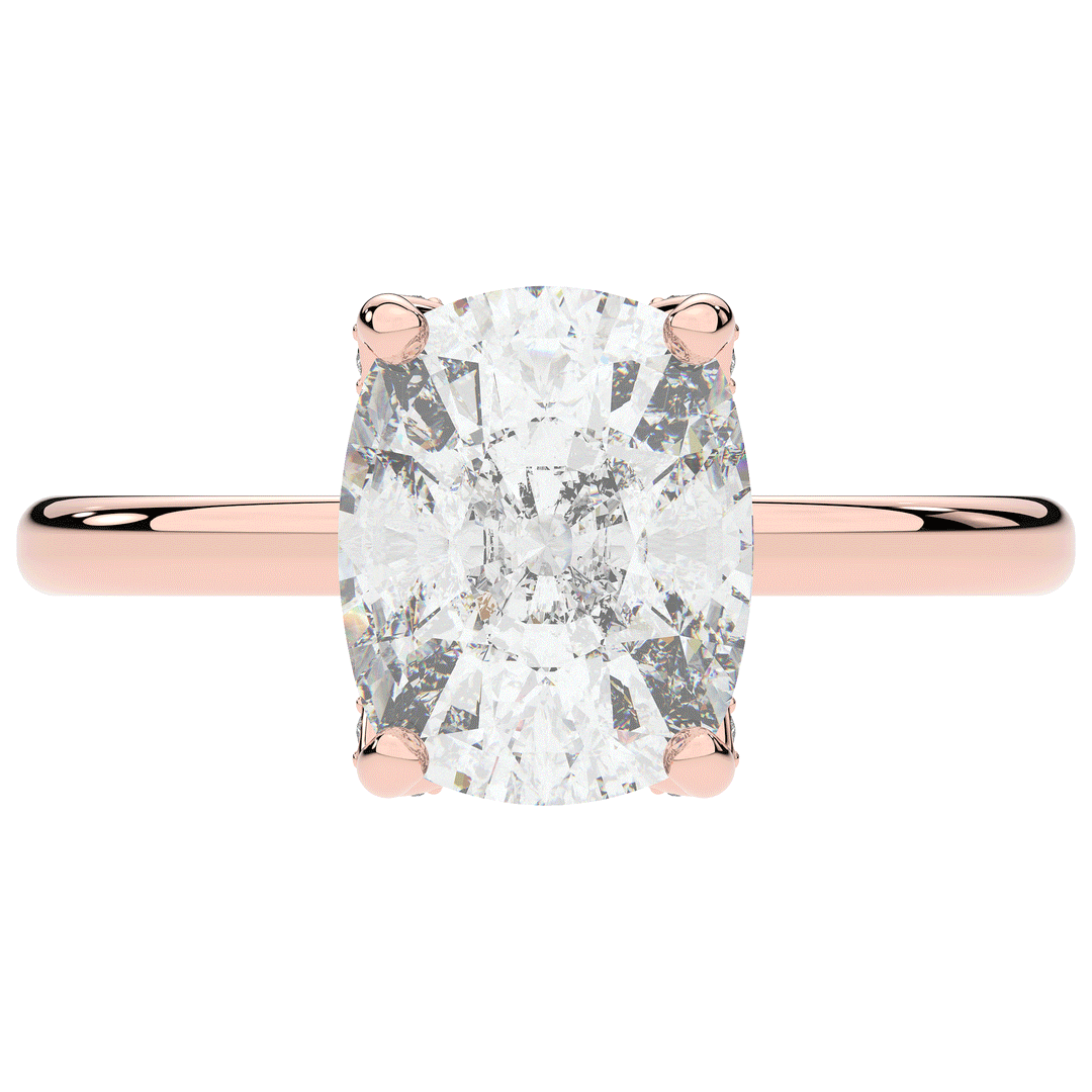 3.10CT.TW CUSHION LAB DIAMOND ENGAGEMENT RING - Nazarelle