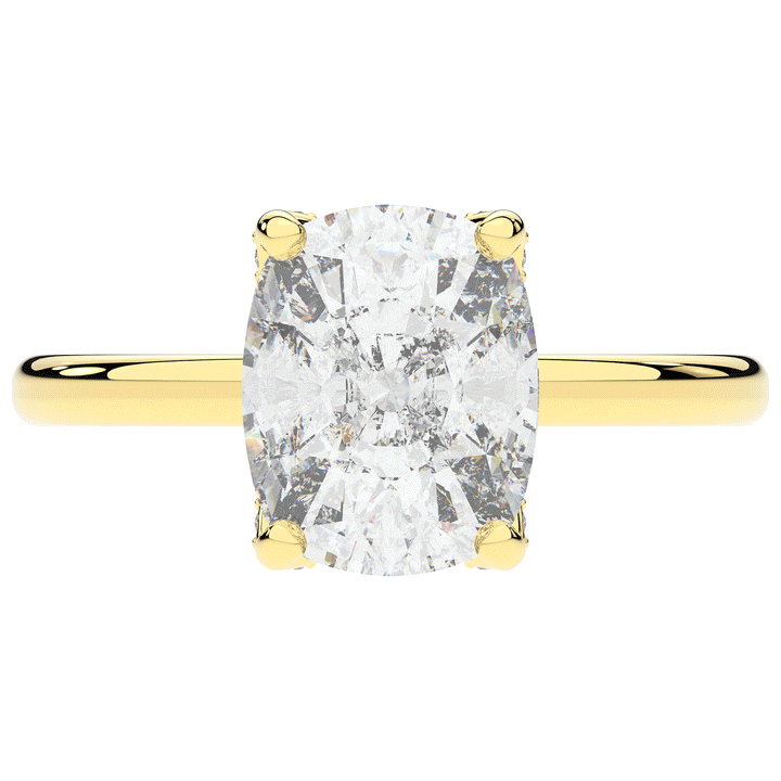 3.10CT.TW CUSHION LAB DIAMOND ENGAGEMENT RING - Nazarelle