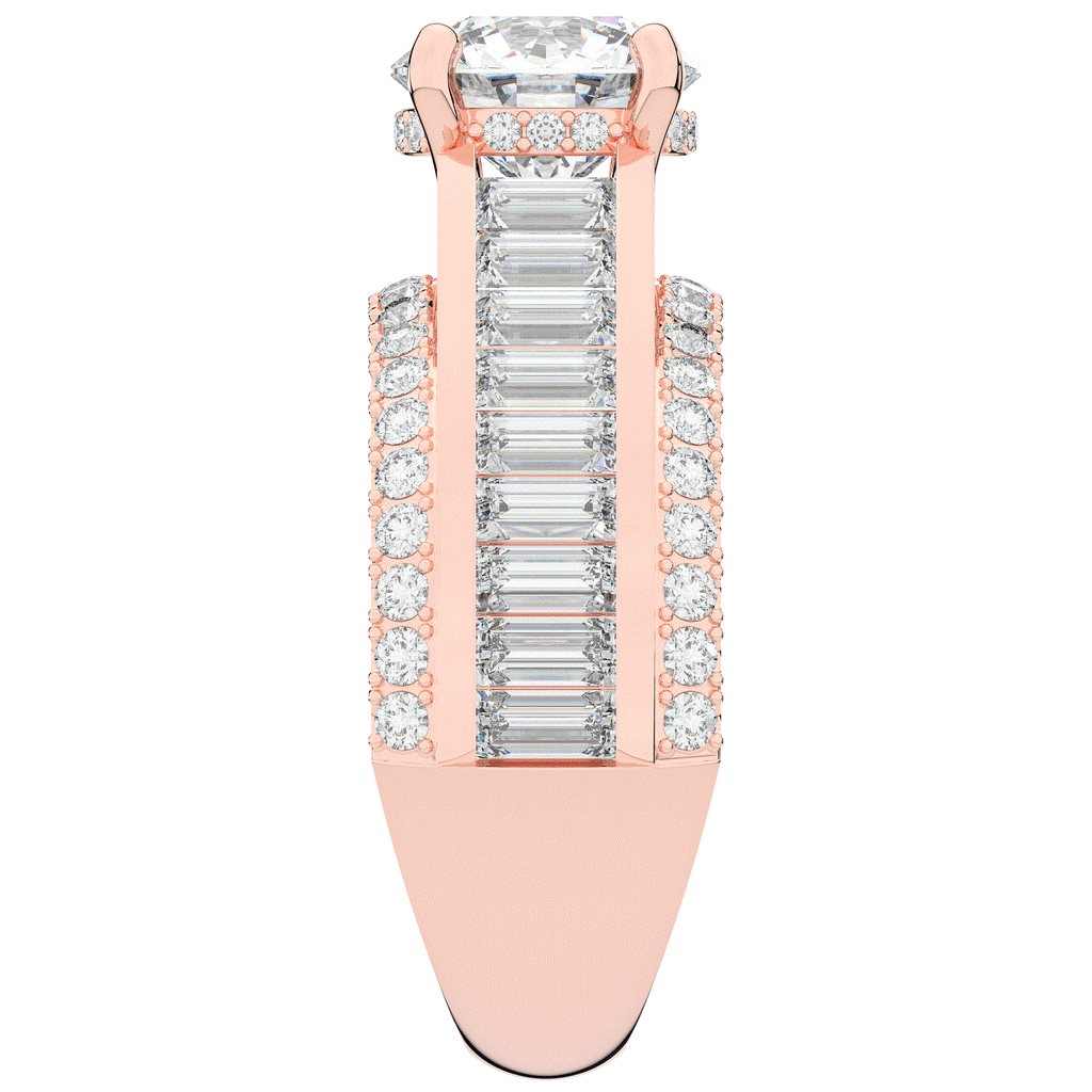 3.15CT.TW ROUND LAB DIAMOND ENGAGEMENT RING - Nazarelle