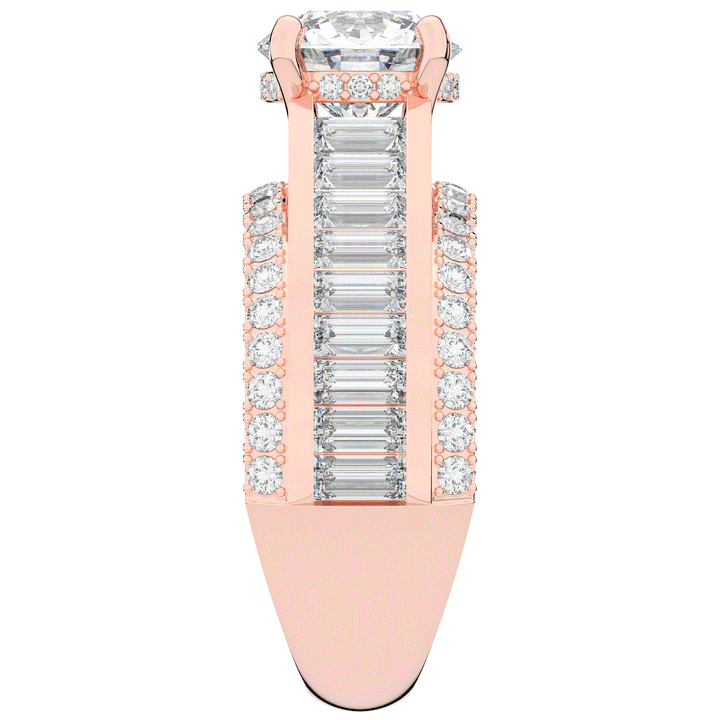 3.15CT.TW ROUND LAB DIAMOND ENGAGEMENT RING - Nazarelle