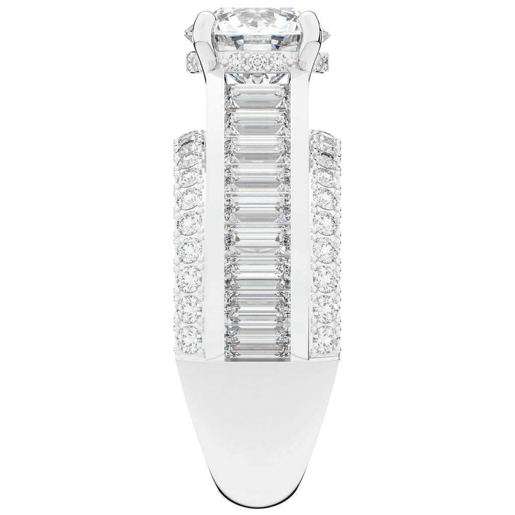 3.15CT.TW ROUND LAB DIAMOND ENGAGEMENT RING - Nazarelle