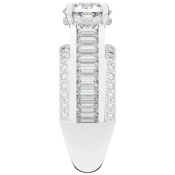 3.15CT.TW ROUND LAB DIAMOND ENGAGEMENT RING - Nazarelle